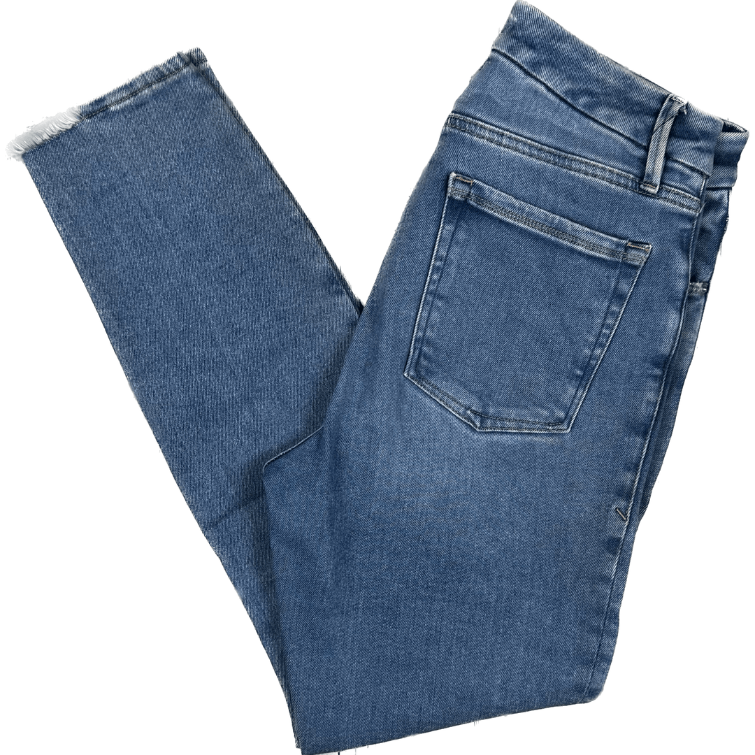 Good American High Rise Tapered Stretch Jeans- Size 31 - Jean Pool