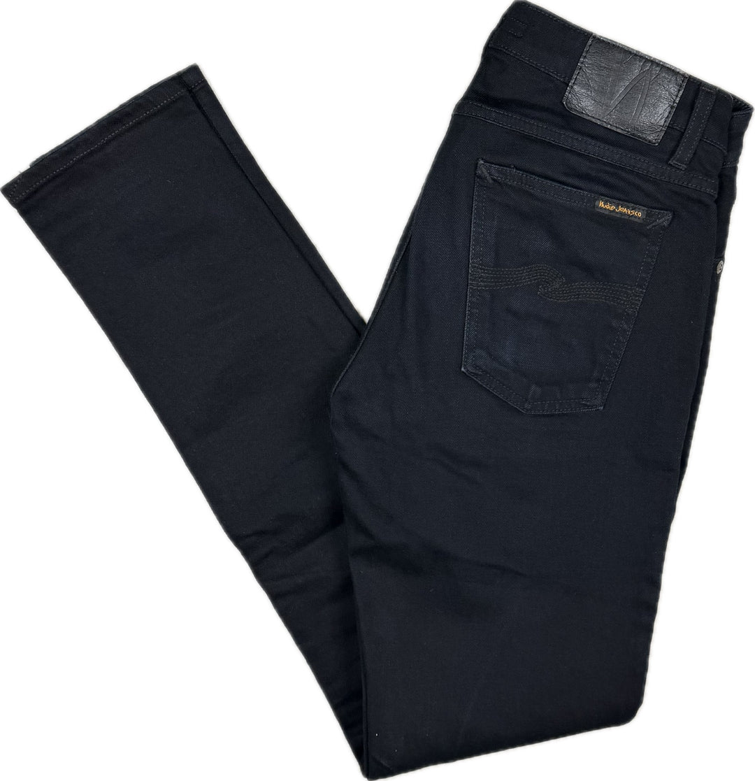 Nudie 'Skinny Lin' Black Black Wash Denim Jeans- Size 30/32