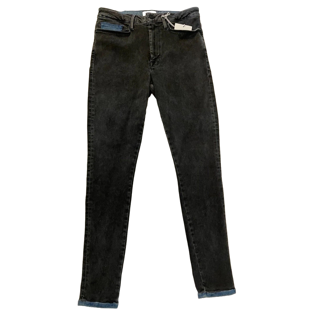 NWT- Frame Denim 'Le One' Mid Rise Black Jeans RRP $425 -Size 6/8