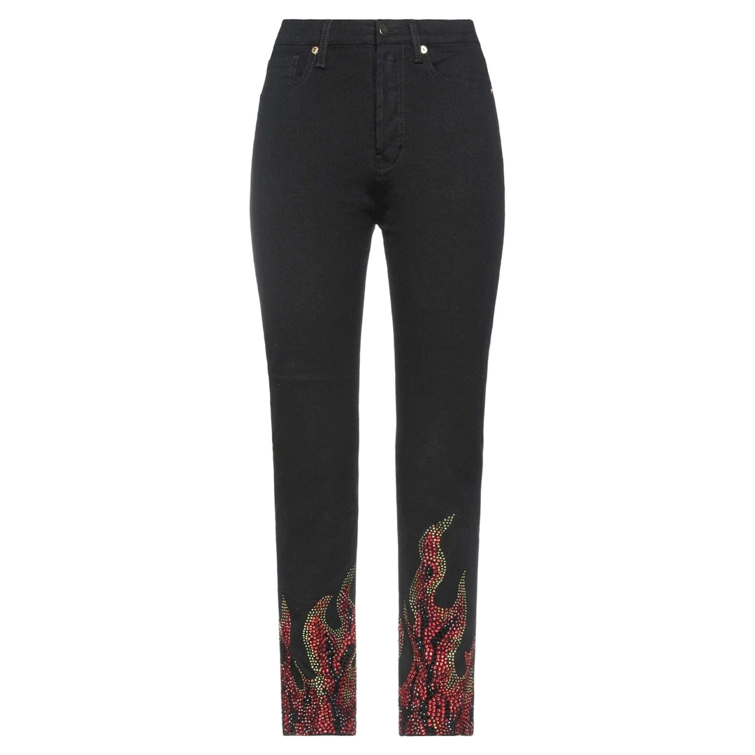 NWT - Alexandre Vauthier Paris Stunning Flame Jewelled Jeans - Size 26