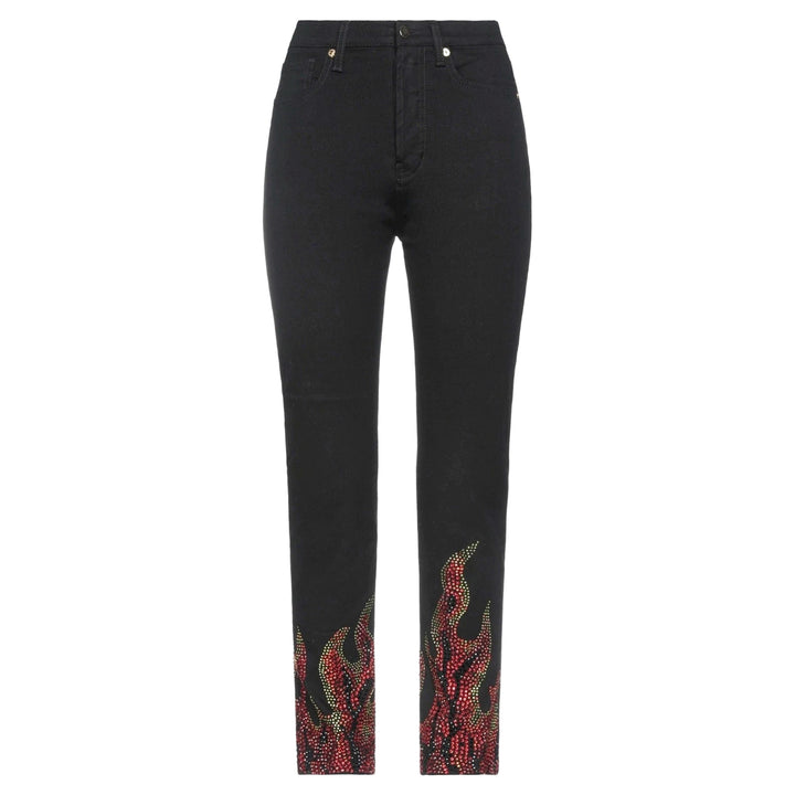 NWT - Alexandre Vauthier Paris Stunning Flame Jewelled Jeans - Size 26