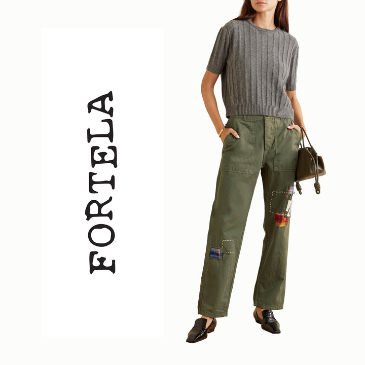 NWT- Fortela Italy 'Jacey' Fatigue Pant with Patches  -Size 24"