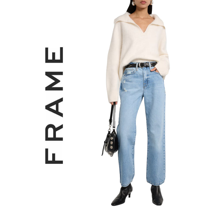 NWT- Frame Denim 'Le Jane Ankle'  Distressed Jeans -Size 33