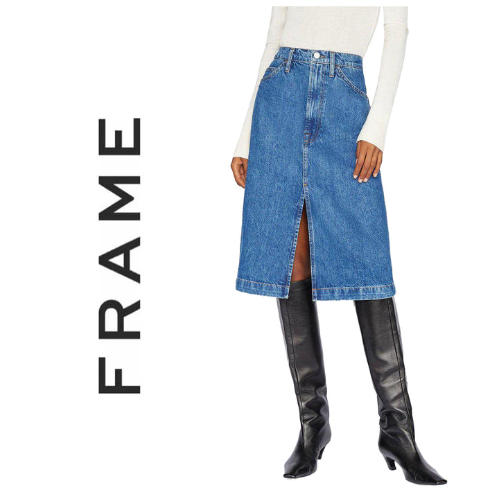 NWT-Frame USA Made Denim Slit Jeans Skirt - Size 28