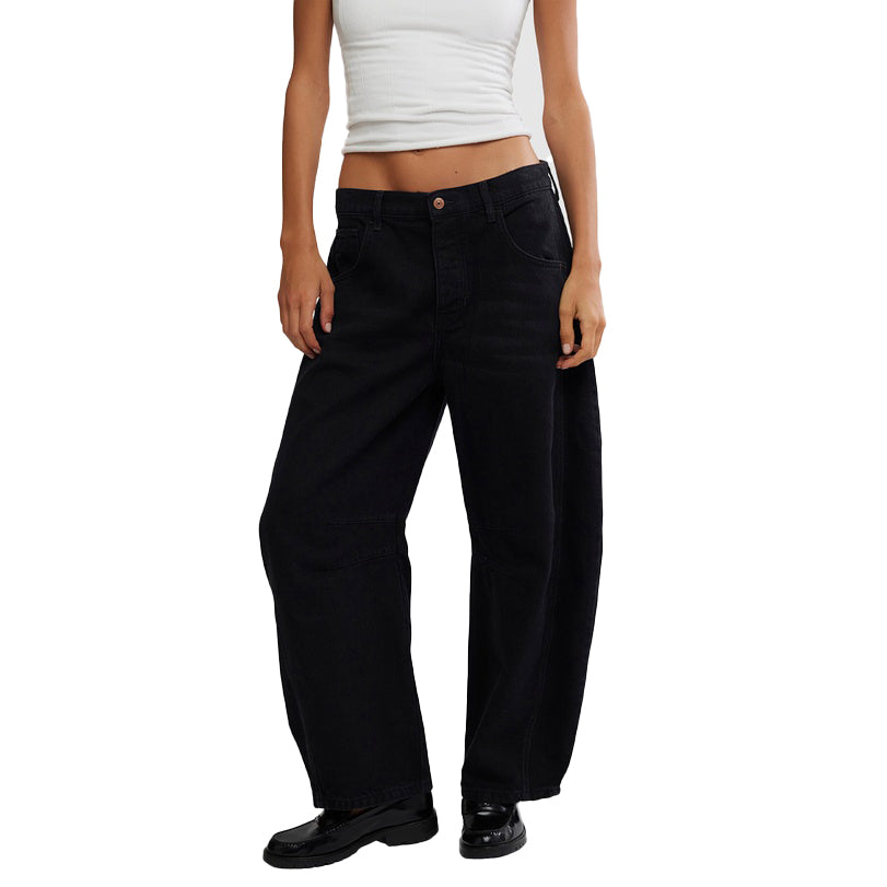 NWT- Free People 'Good Luck' Mid Rise Barrel Jeans - Size 30