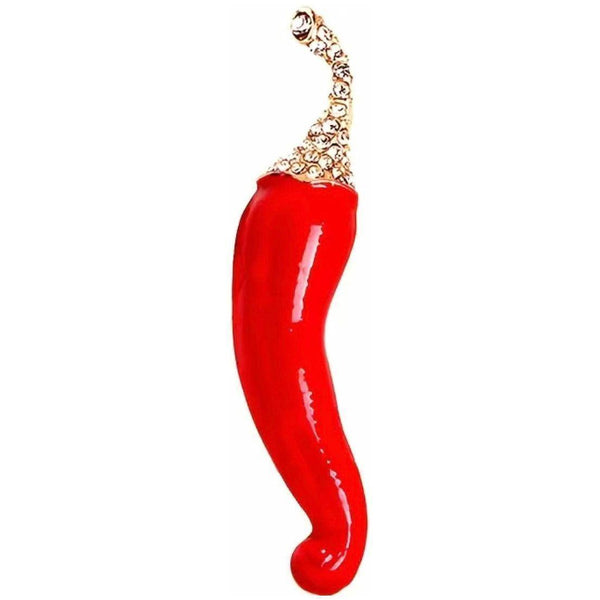 Chilli Pepper Jewelled Enamel Brooch – Jean Pool