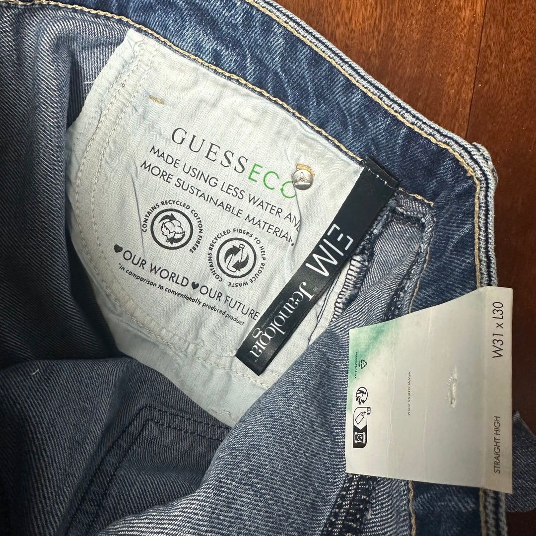 NWT- Guess Denim 'Straight High' 1981 Jeans -Size 31