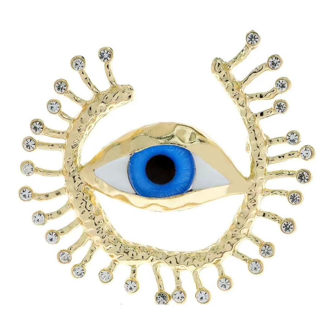 Evil Eye Jewelled Brooch - Jean Pool