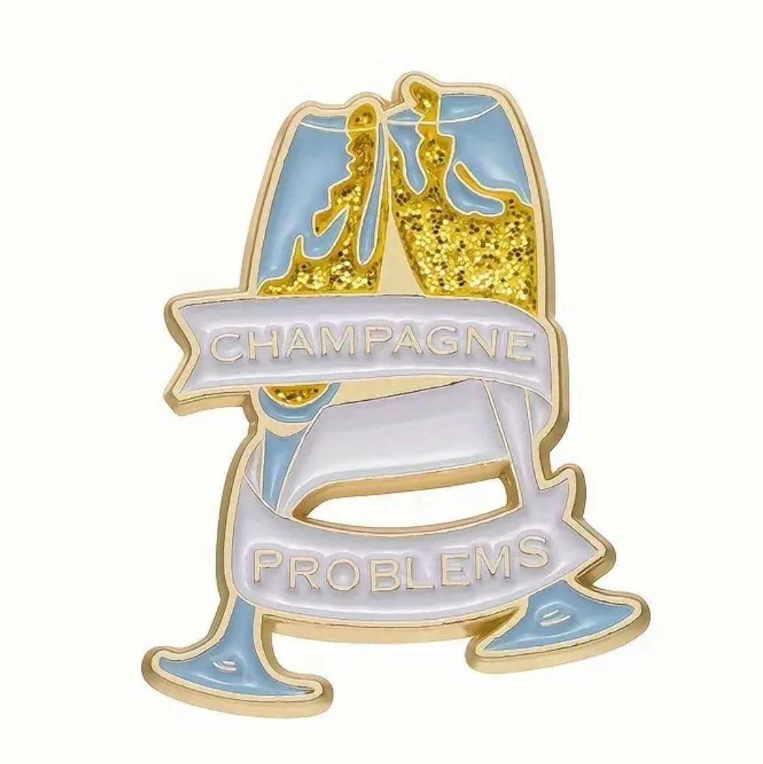 ‘Champagne Problems' - Enamel Pin - Jean Pool