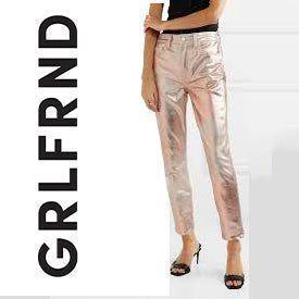 NWT - GRLFRND 'Karolina' Ladies Rose Gold Jeans -Size 25 - Jean Pool