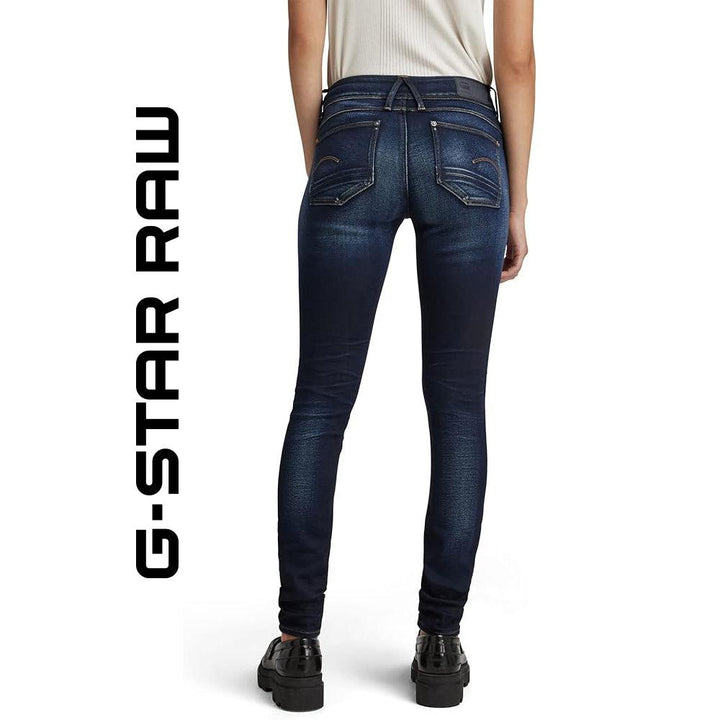 NWT - G Star RAW Womens 'Lynn Mid Skinny' Dark Jeans -Size 27/32