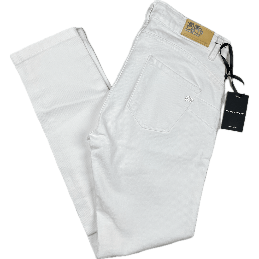 NWT - Fornarina Italian Ladies 'Lopez Push Up' White Stretch Jeans -Size 29 - Jean Pool