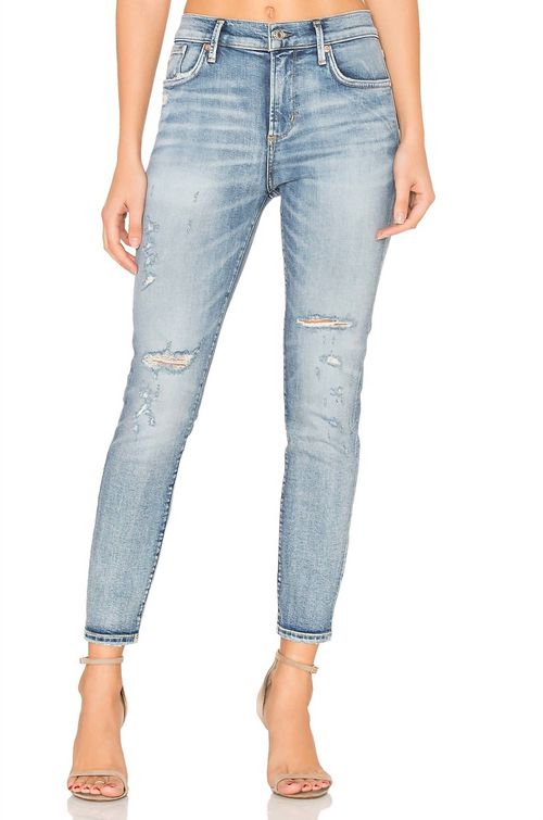 AGOLDE 'Sophie' High Rise Skinny Busted Knee Jeans- Size 26