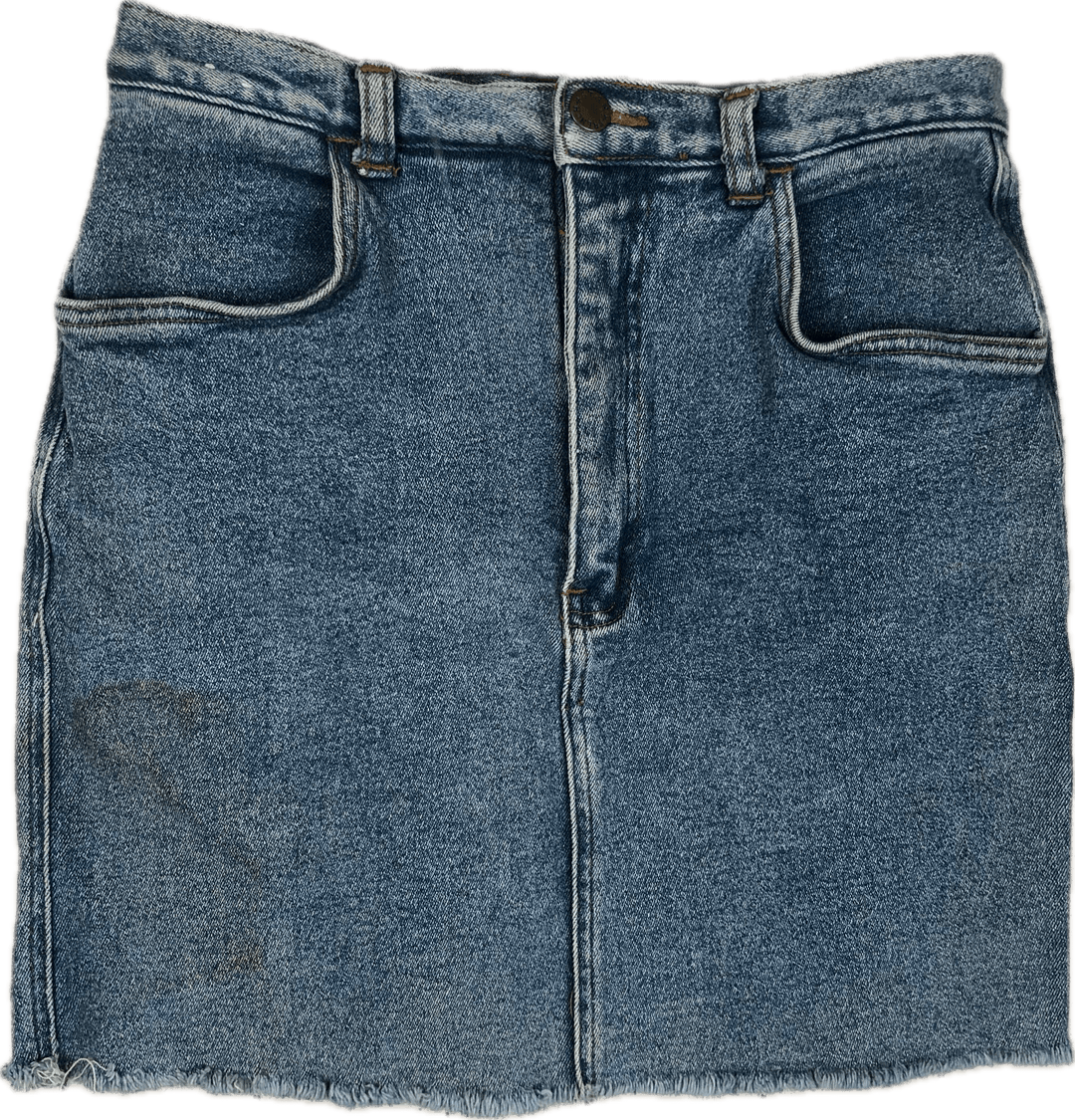1990's Vintage French Star Stretch Denim Skirt - Jean Pool
