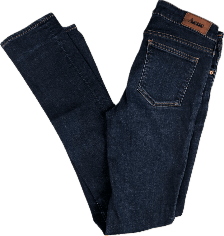 Acne Ladies Low Rise ‘Kex Soft Raw’ Skinny Jeans - Size 30 - Jean Pool