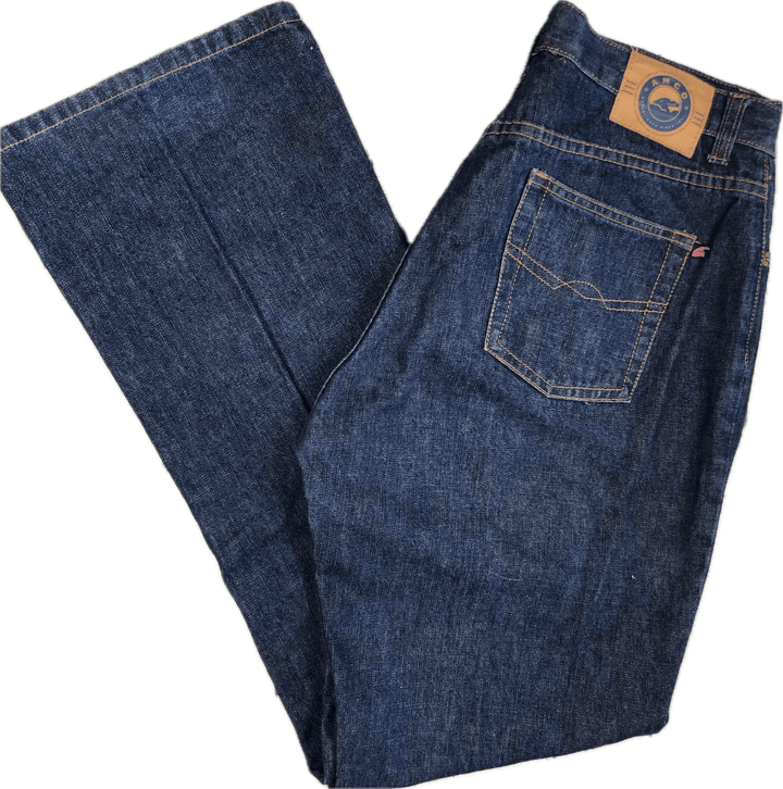 AMCO Australia Ladies Exposed Button Bootleg Jeans -Size 14 - Jean Pool