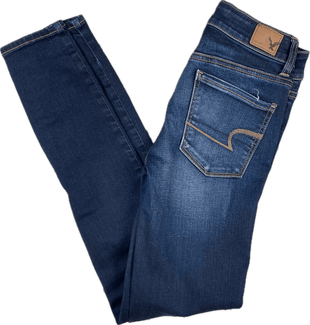 American Eagle Super Stretch Hi Rise Skinny Jeans- Size US 00 Suit 4/5AU - Jean Pool