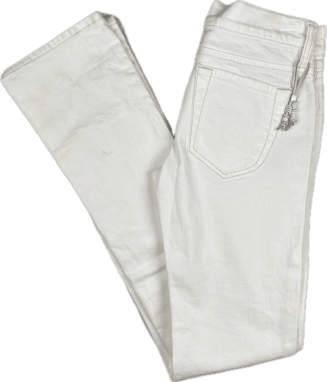 NWT - Diesel 'Liv' Slim Straight White Denim Jeans Size - 25/32 - Jean Pool