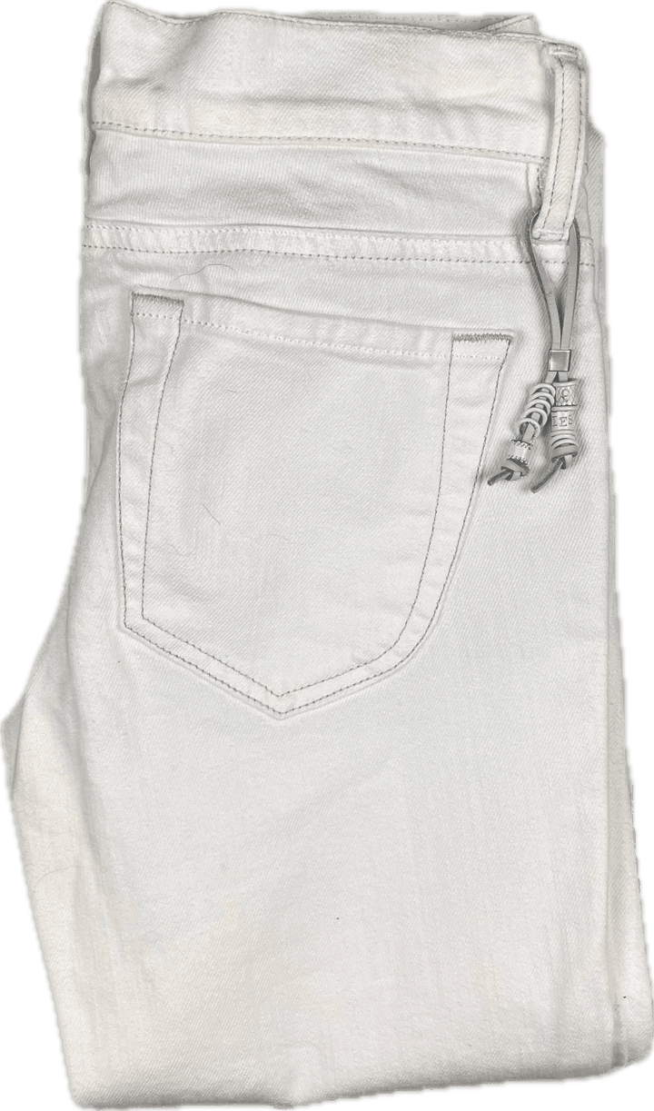 NWT - Diesel 'Liv' Slim Straight White Denim Jeans Size - 25/32 - Jean Pool