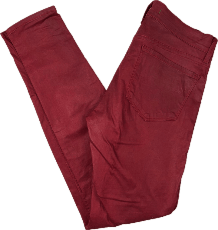 J Brand Coated Red 'Legging' Jeans - Size 27 - Jean Pool