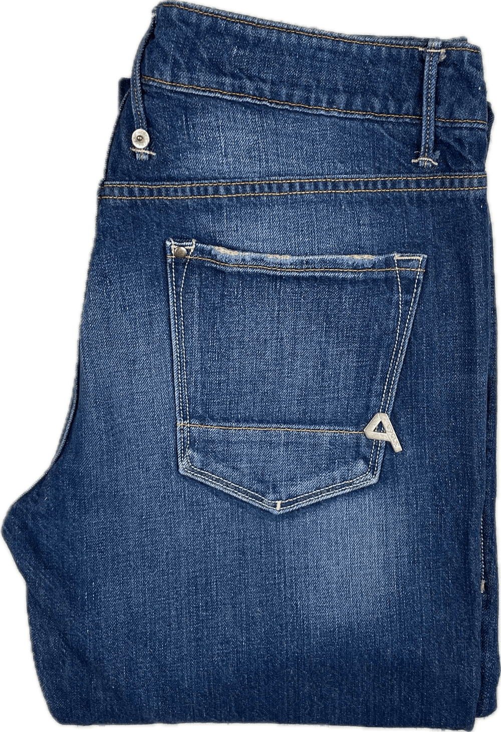 Ladies Italian Made Cycle 'Baggy' Easy Fit Distressed Jeans - Size 27 - Jean Pool