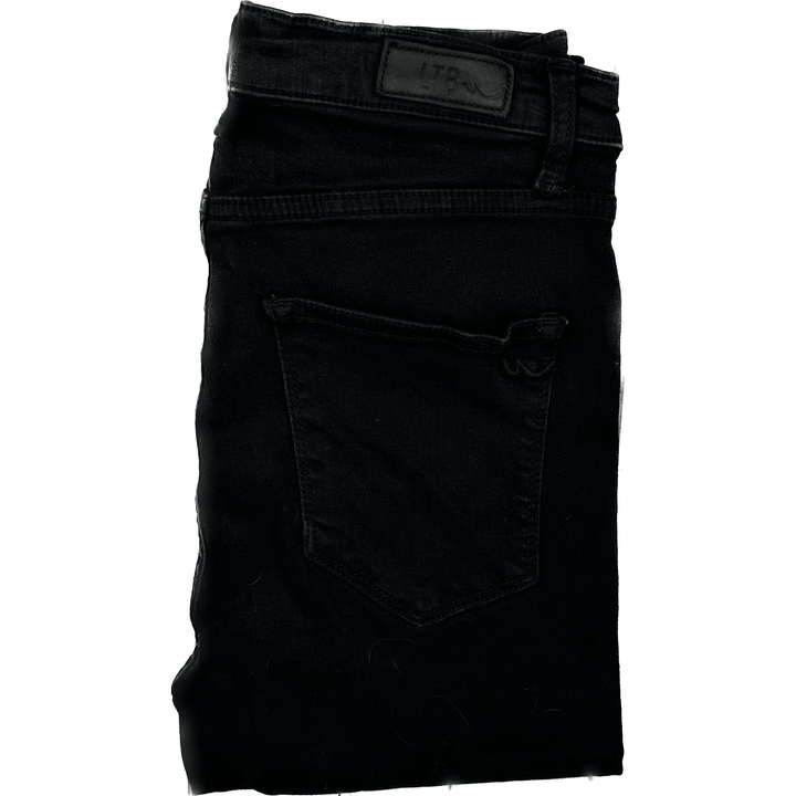 LTB Ladies Black 'Tanya X 'Mid Rise Skinny Jeans -Size 30 - Jean Pool