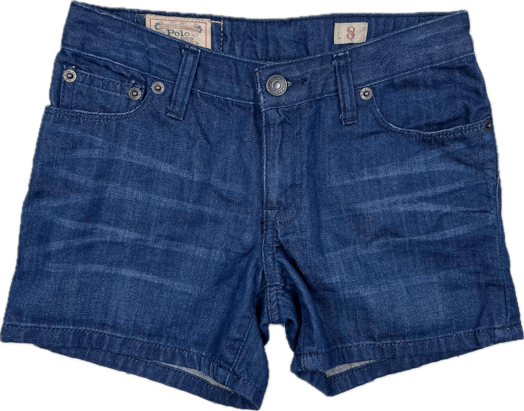 Polo by Ralph Lauren Classic Denim Shorts - Size 8Y - Jean Pool