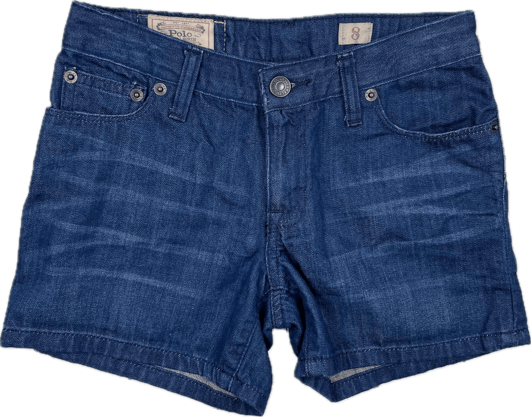 Polo by Ralph Lauren Classic Denim Shorts - Size 8Y - Jean Pool