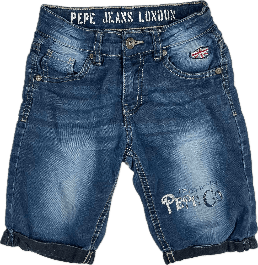 Pepe London Boys 'William' Denim Shorts - Size 6Y - Jean Pool