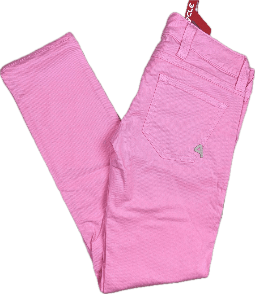 NWT - Ladies Italian Made Cycle 'Skinny' Bubblegum Pink Jeans - Size 30 - Jean Pool