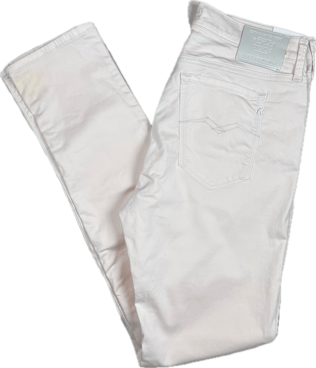 NWT - Replay Italy 'J01' Lightweight Pink Denim Jeans RRP $249.00- Size 30 - Jean Pool