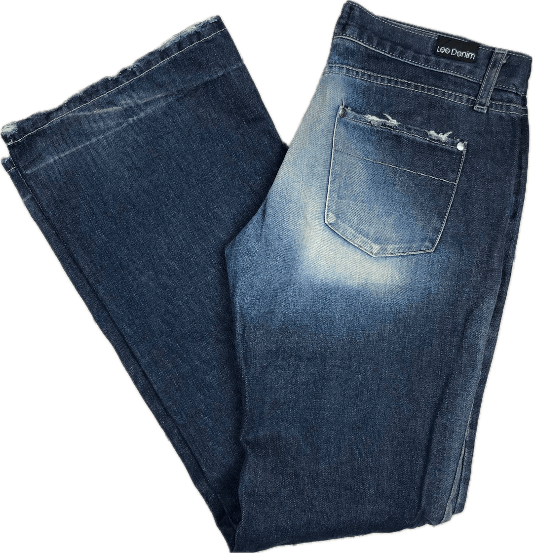 Australian Made Vintage 90's Lee Denim Ladies Distressed Jeans- Size 11 - Jean Pool