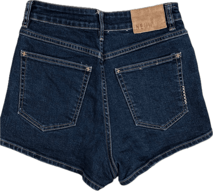 Ladies NEUW High Rise Denim Shorts - Size 8 - Jean Pool