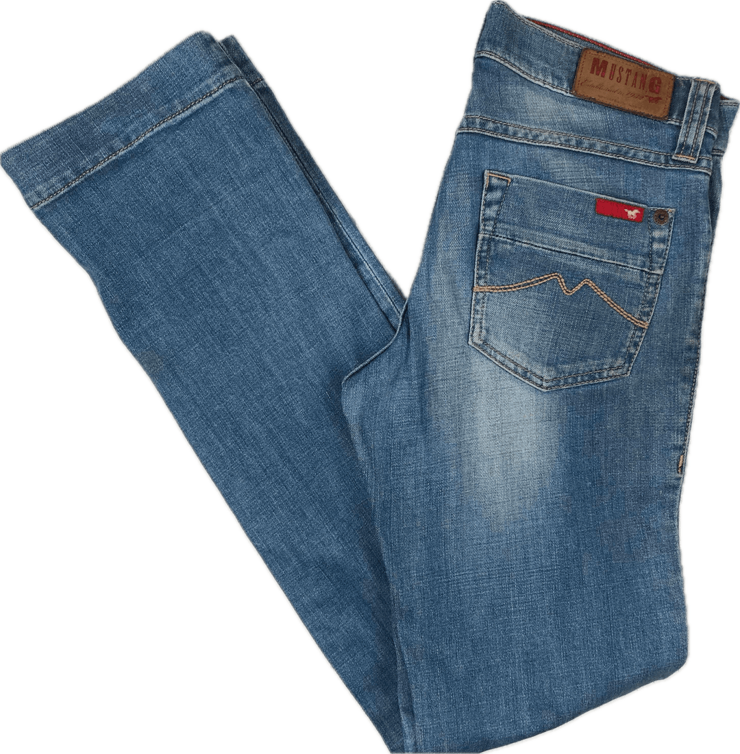 Mustang Slim Straight Distressed Denim Jeans Size - 28 or 10AU - Jean Pool