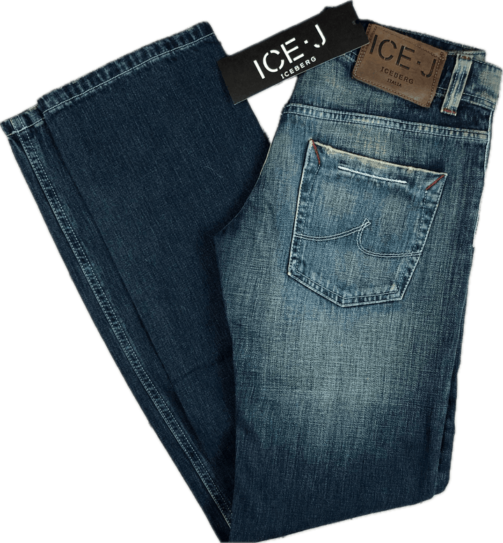 NWT - Iceberg Ice J Italian Low Waist Straight Jeans- Size 26 - Jean Pool