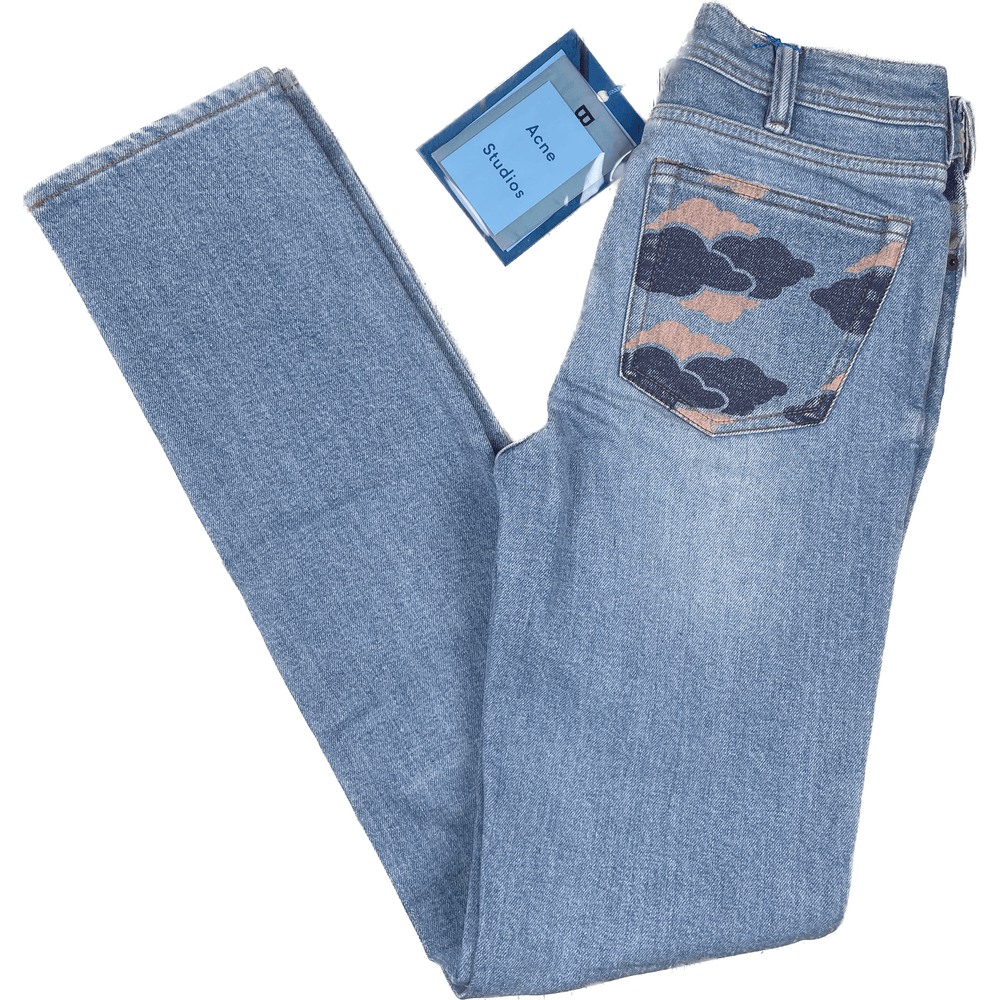NWT- Acne Studios Bla Konst 'South Print' Slim Fit Jeans - Size 25/34 - Jean Pool