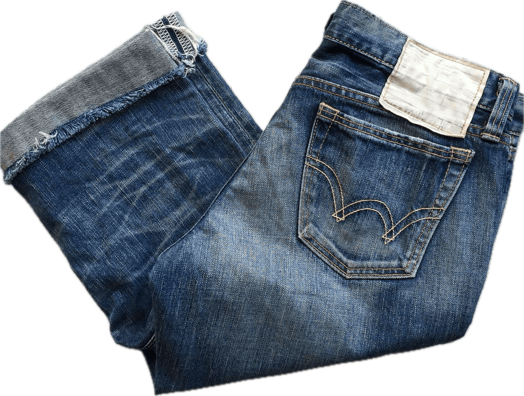 Edwin Japan Cropped Distressed 3/4 Jeans -Size 28 - Jean Pool