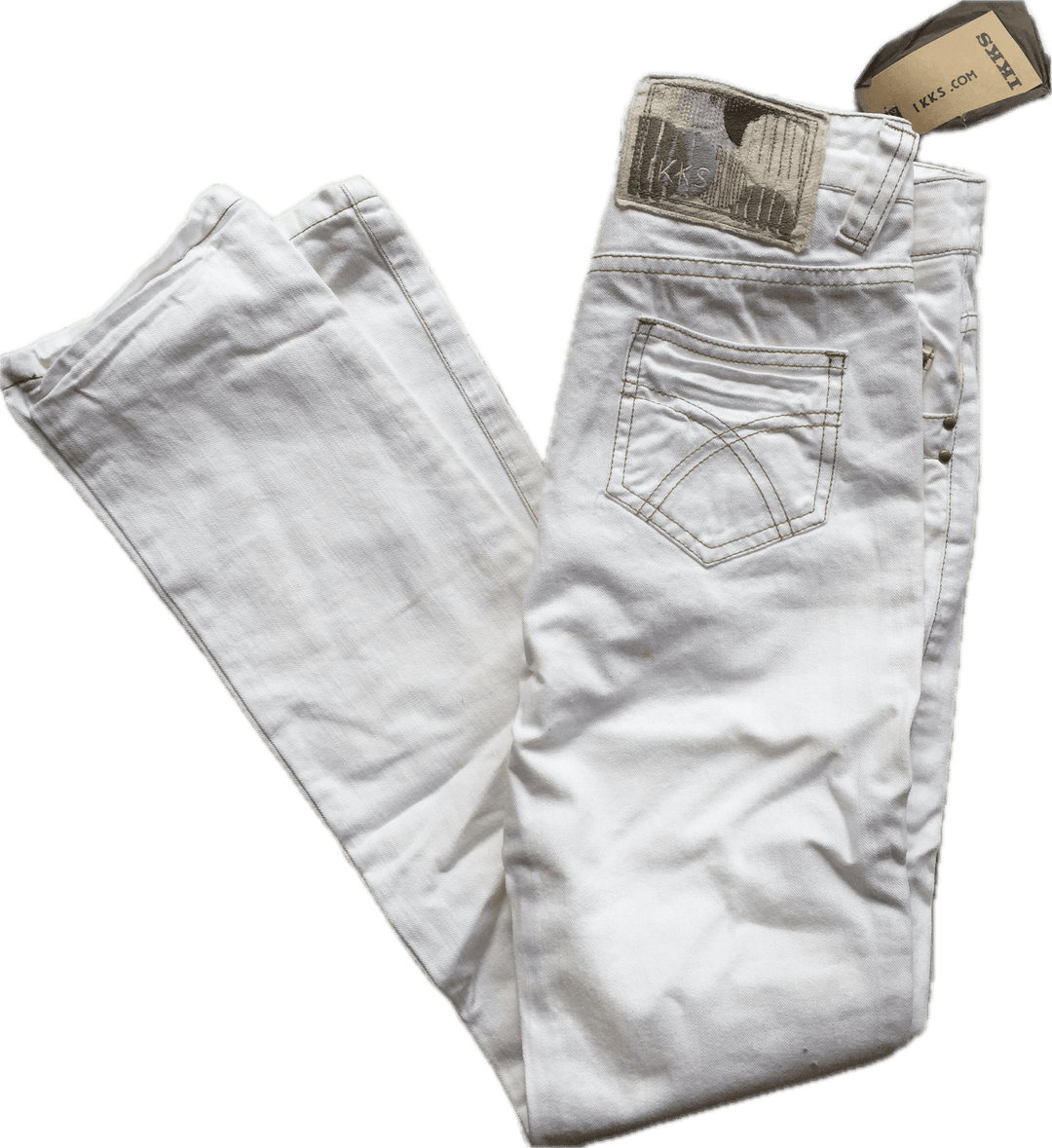 NWT - IKKS White Low Rise Skinny Jeans- Size 23 - Jean Pool