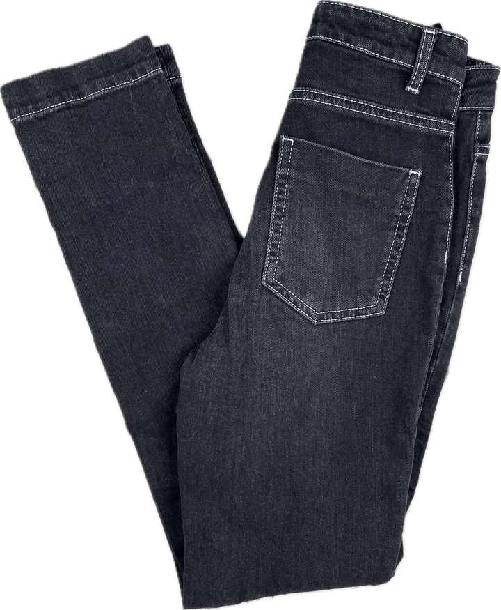 Scanlan & Theodore Charcoal Patch Pocket Skinny Jeans- Size 24 or 6 AU - Jean Pool