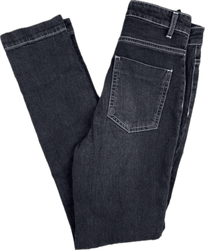 Scanlan & Theodore Charcoal Patch Pocket Skinny Jeans- Size 24 or 6 AU - Jean Pool