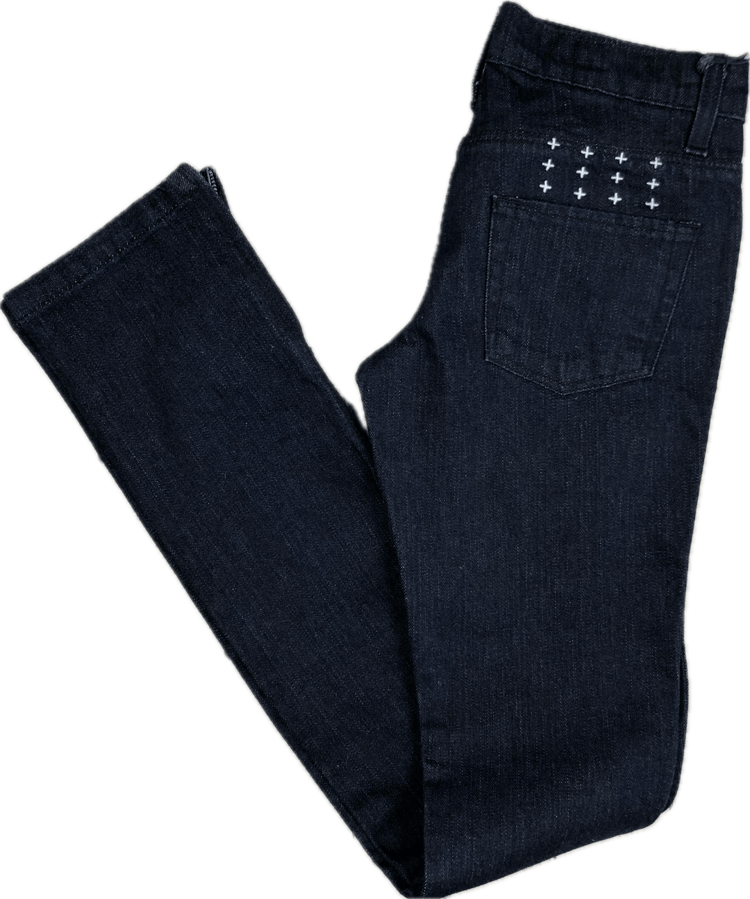 NEW -Tsubi Dark Wash Skinny Ankle Zip Jeans- Size 24 - Jean Pool