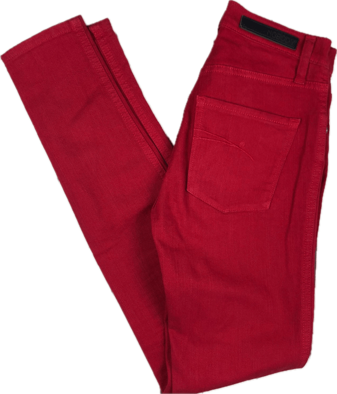 NOBODY Red Stretch Skinny Jeans- Size 24 - Jean Pool