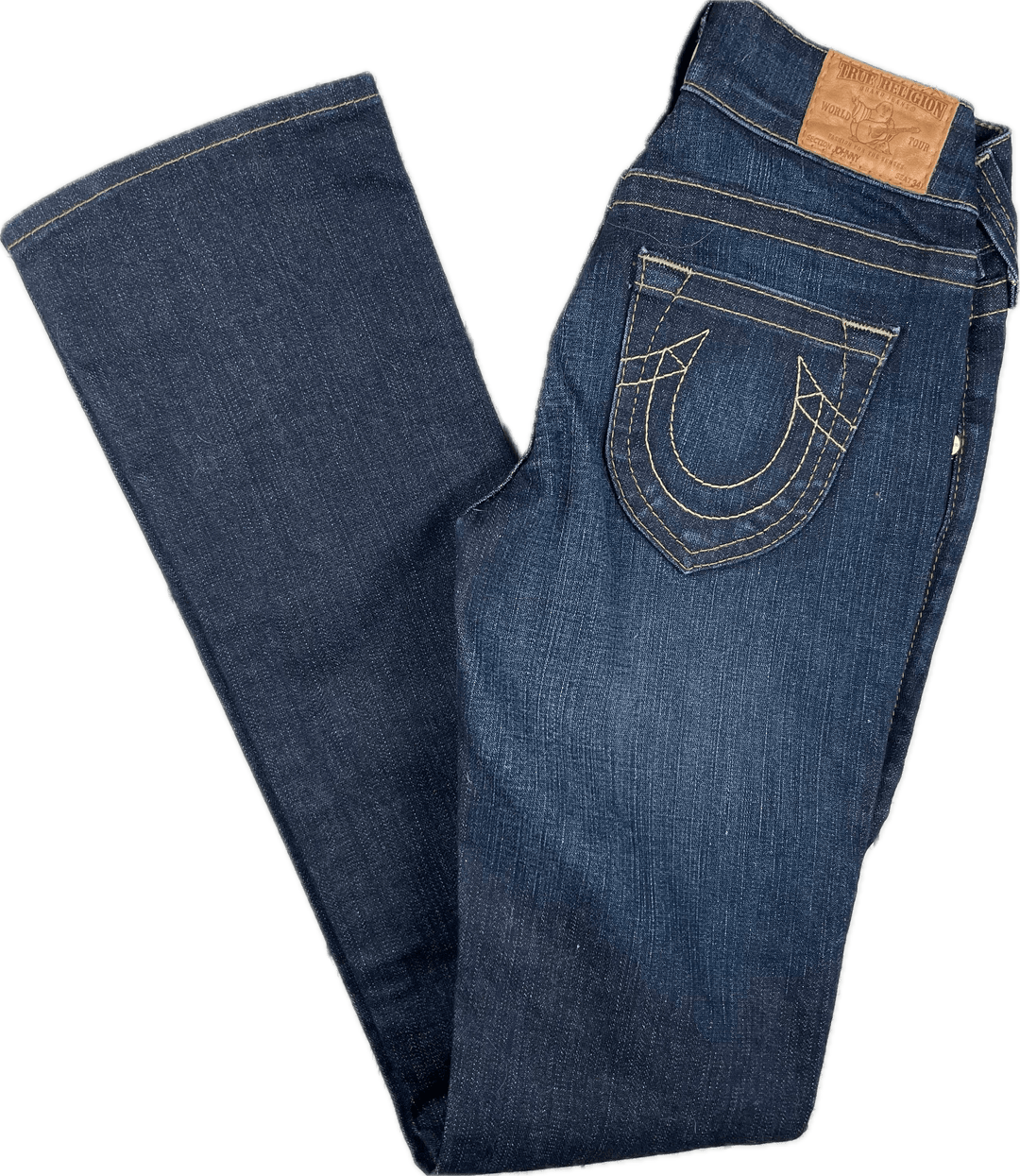 True Religion 'Johnny' Dark Wash Stretch Jeans- Size 25 - Jean Pool