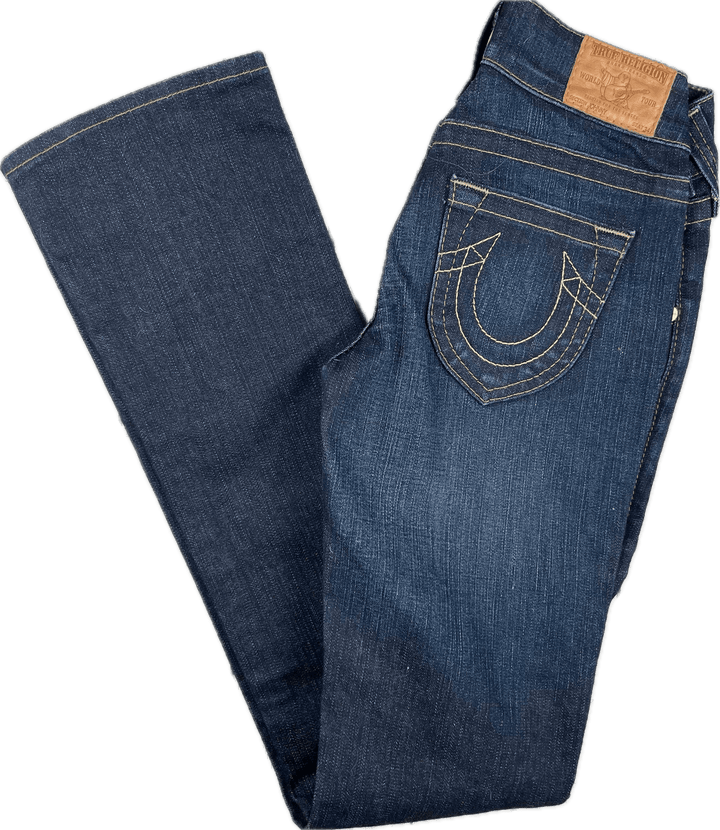 True Religion 'Johnny' Dark Wash Stretch Jeans- Size 25 - Jean Pool