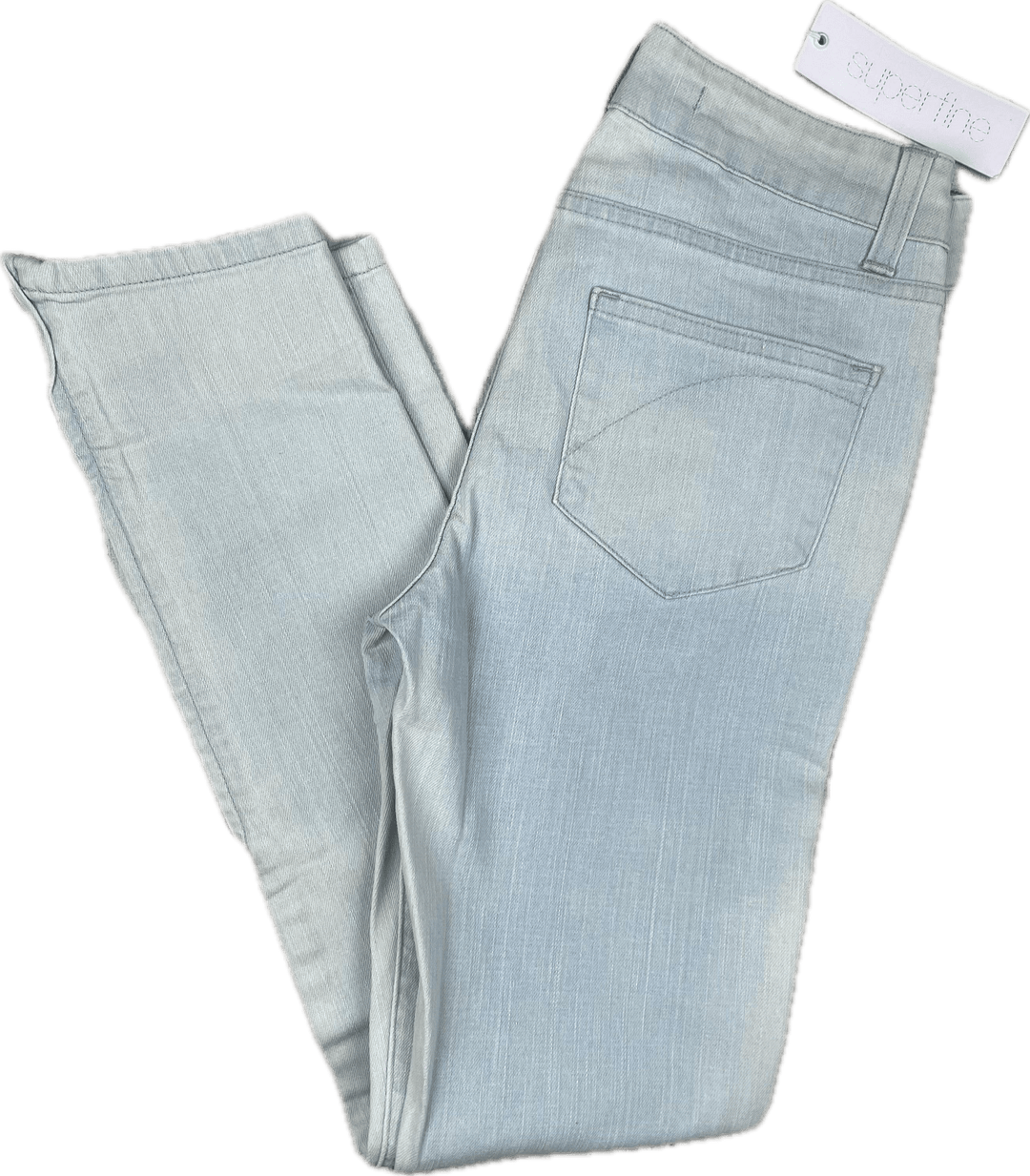NWT -Superfine 'Blondie' Zip leg Slim Fit Italian Jeans -Size 26 - Jean Pool