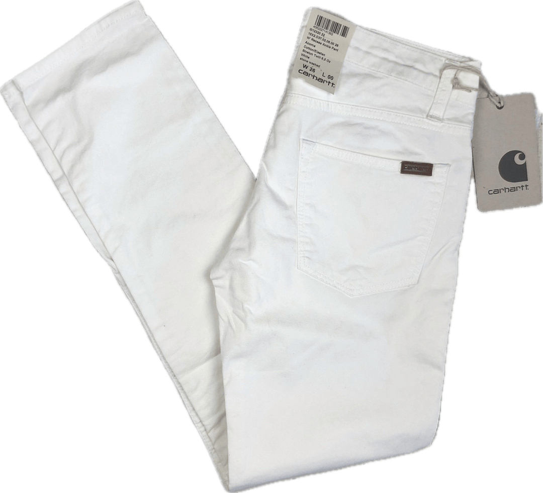 NWT - Carhartt White Stretch W'Recess Ankle Pant - Size 26 - Jean Pool