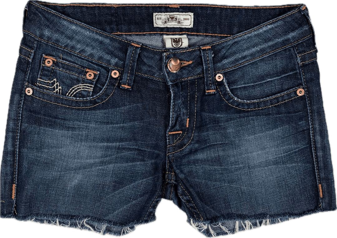 Ladies Cut off Denim Shorts by Prvcy - Size 26 - Jean Pool