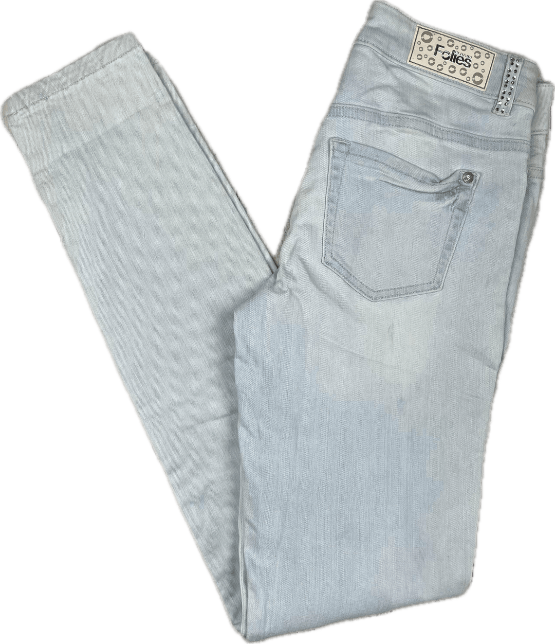 NWT -Blugirl Folies Jewelled Slim Fit Ripped Italian Jeans -Size 27 - Jean Pool