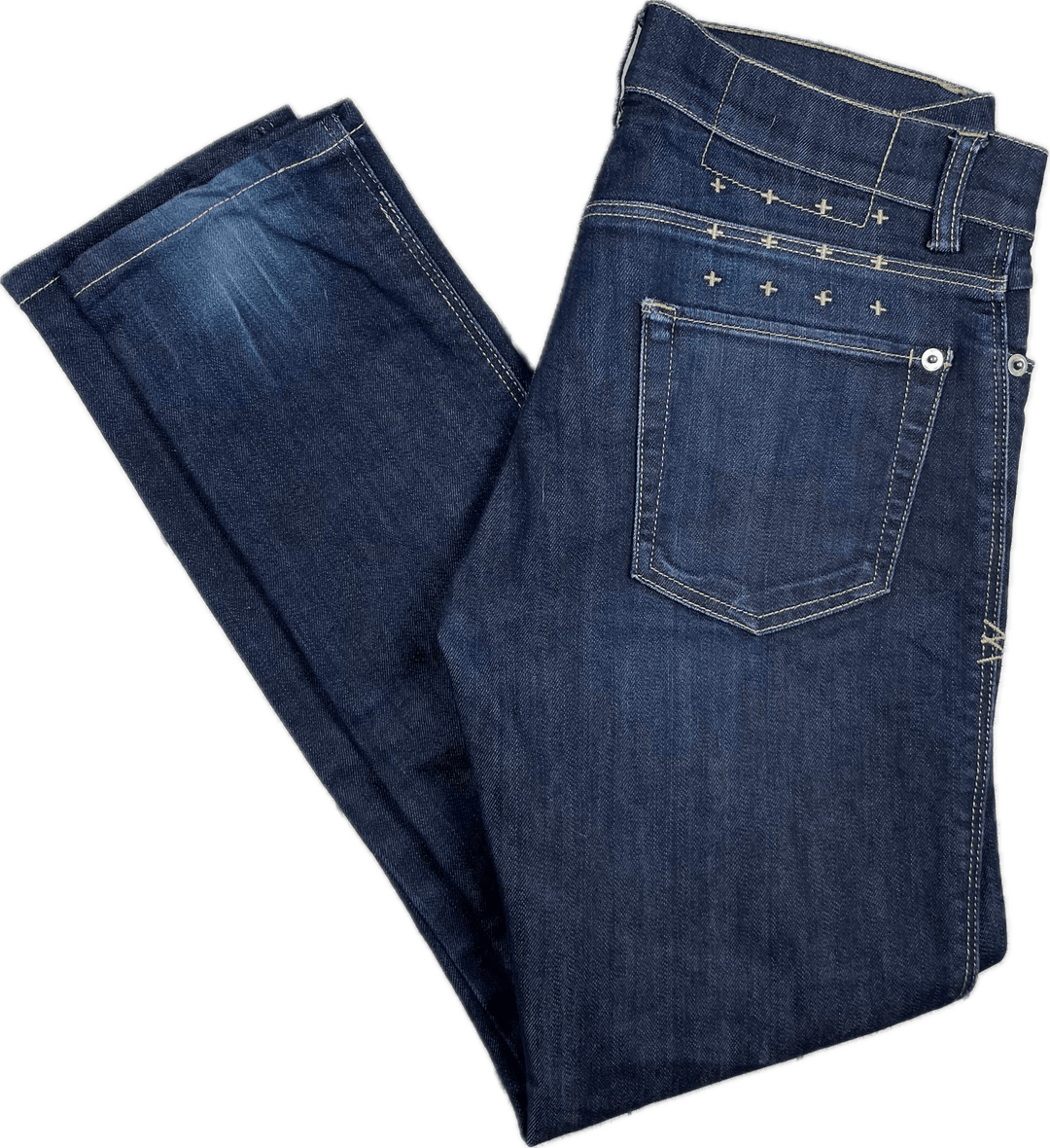 Tsubi 'Super Skinny ZIp' Jeans in Tight Arse Indigo Wash - Size 27S - Jean Pool