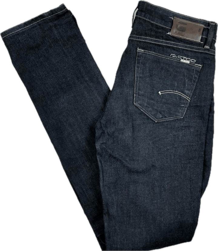 G Star RAW Womens '3301' Dark Wash Skinny Jeans -Size 27 - Jean Pool